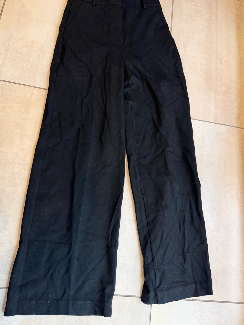 Theory Black Wide-Leg Trousers